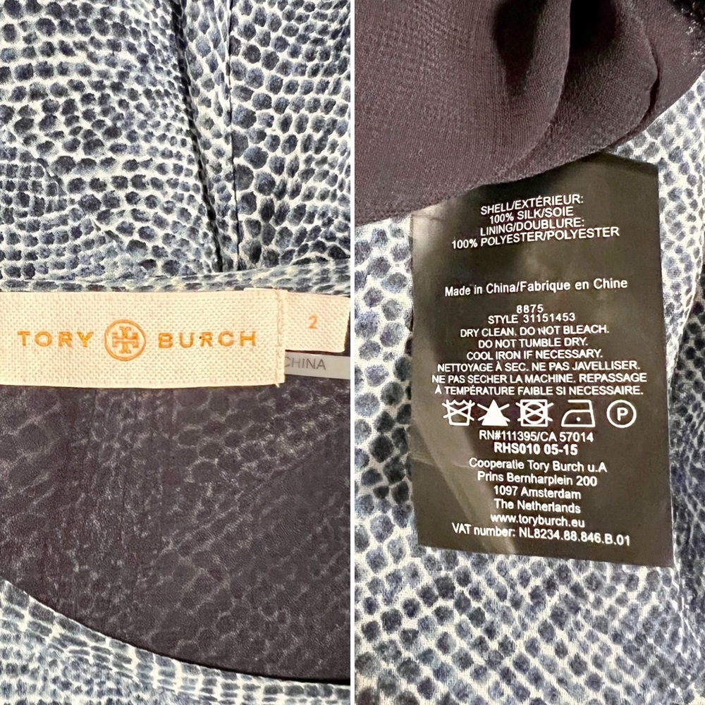 Tory Burch Python Snake Print Silk Georgette Long… - image 5